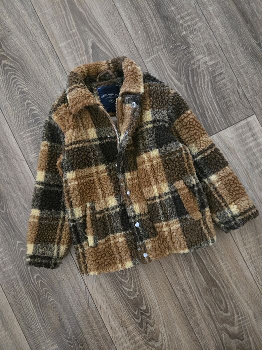 Куртка-рубашка в клеточку тедди на мальчика. Возраст 3-4 года