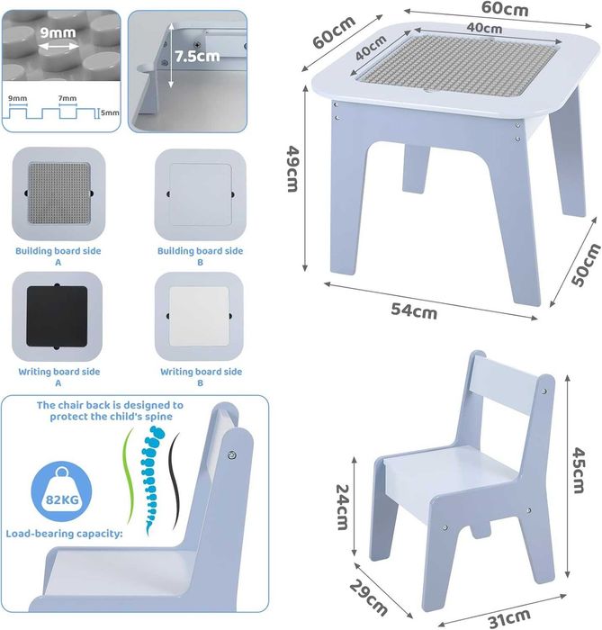 Nowy stolik dziecięcy / krzesło / 2szt / stół drewniany  meble !N146!