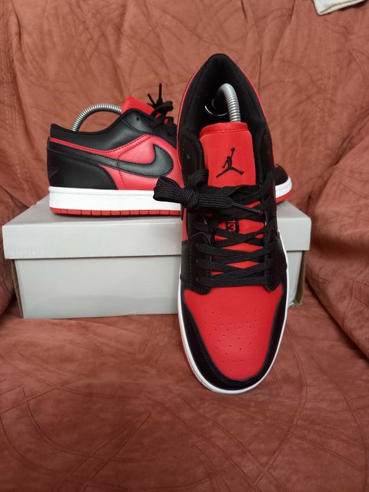 Акція кросівки чоловічі шкіряні Nike ( Найк) Air (Аір) червоно-чорні