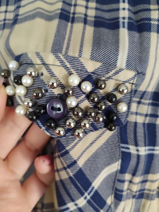 Жіноча сорочка в клітку, розмір М