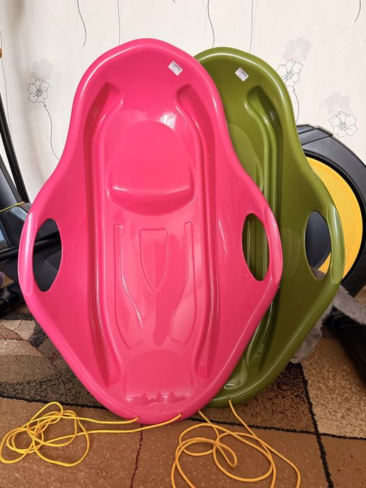 санчата-льодянки пластикові з ручками (Рожеві та Хакі)