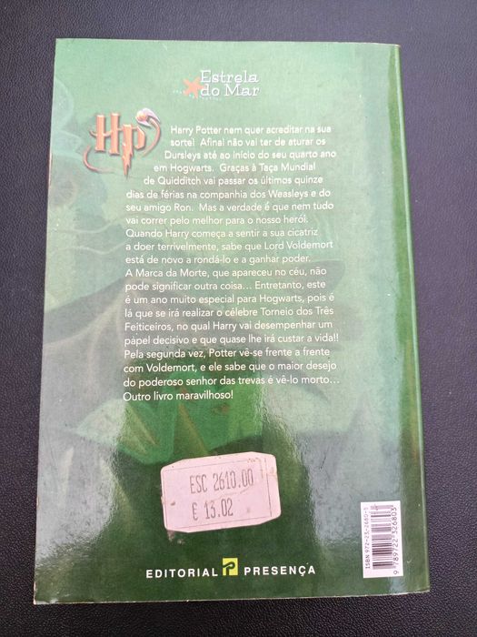 Livro "Harry Potter e o Cálice de Fogo", J. K. Rowling