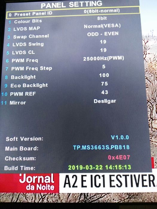 Mainboard TP.MS3 6 6 3 S.PB818 ESMART