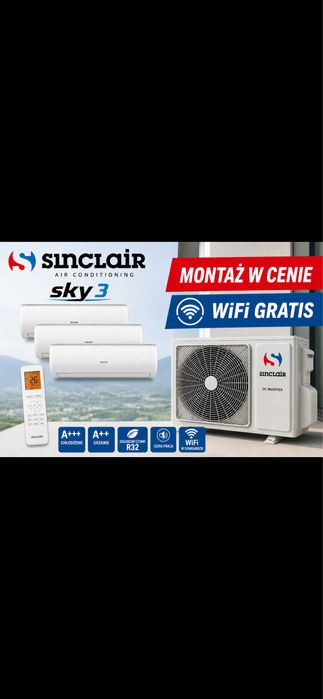 Klimatyzacja Sinclair Sky 3  3.5kW | A++ | + Montaż Siemianowice Śląskie i okolice 2999,00 DARMOWA WYCENA