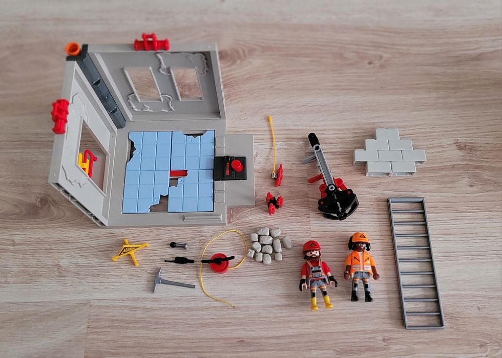 Koparka linowa z elementami konstrukcyjnymi Playmobil