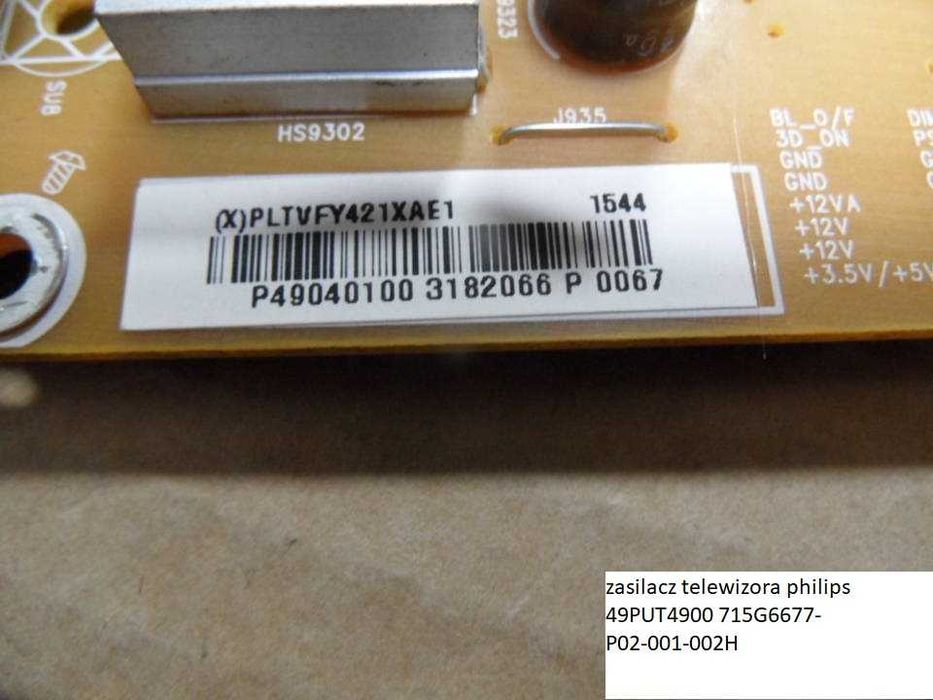 zasilacz telewizora philips 49PUT4900