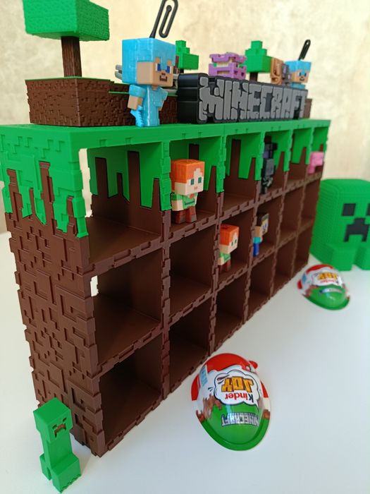 АКЦІЯ ‼️Стенд Майнкрафт Minecraft Kinder для фігурок Кіндер поличка