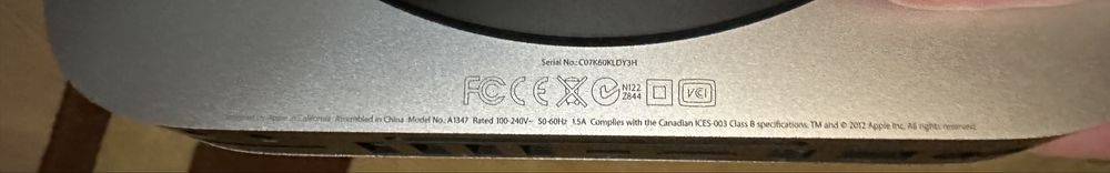 Mac mini I7 2012 А1347