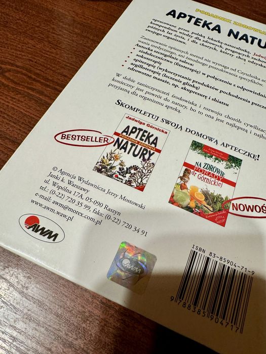 Apteka Natury Poradnik Zdrowia Jadwiga Górnicka nowa