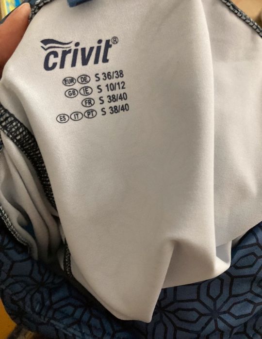 Spodenki 3/4 na rower crivit sportowe niebieskie