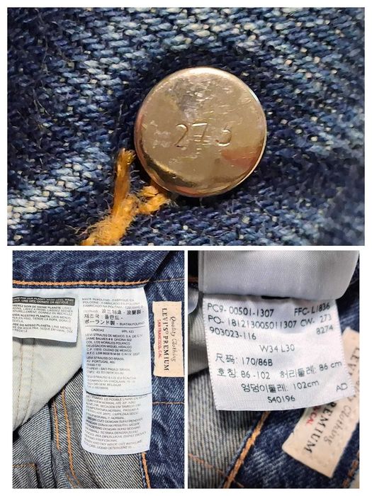 Levi's Premium 501 Original Fit  W34 L30 Преміальні джинси блакитні