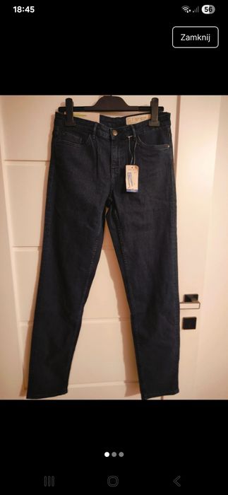 Jeansy slim granatowe Esmara