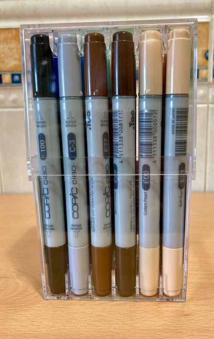 Copic Ciao set de 24 cores. Marcadores profissionais japoneses.