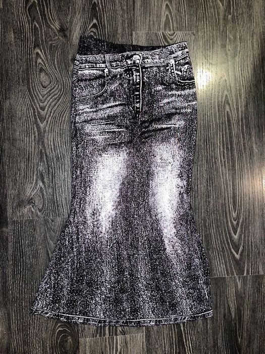 Romwe spódniczka maxi imitacja jeansu