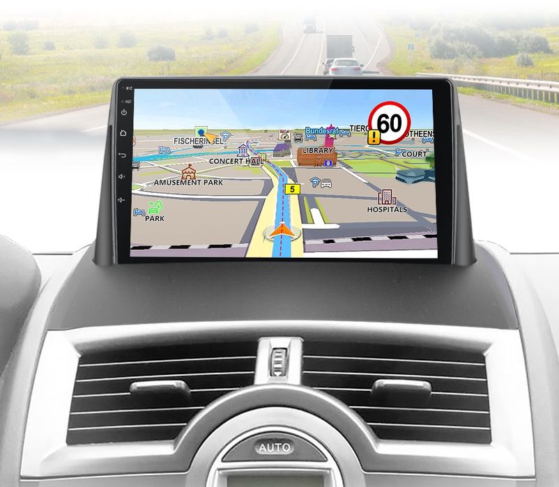 Rádio 9" android 2/32GB Renault Megane 2 CARPLAY WIFI GPS Novo