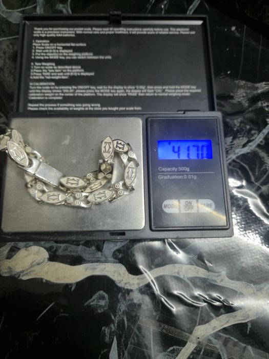 Srebna Nowa 925  bransoletka cartier 41.70 gram 23 cm