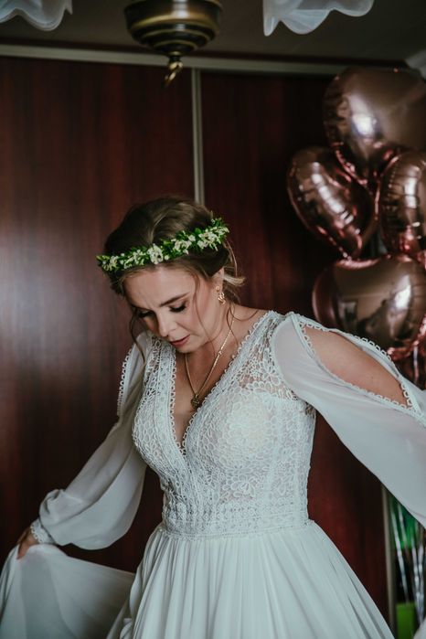 Suknia ślubna - Góra koronka