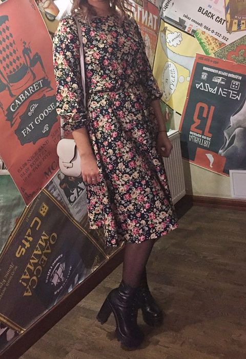 Платье цветочное