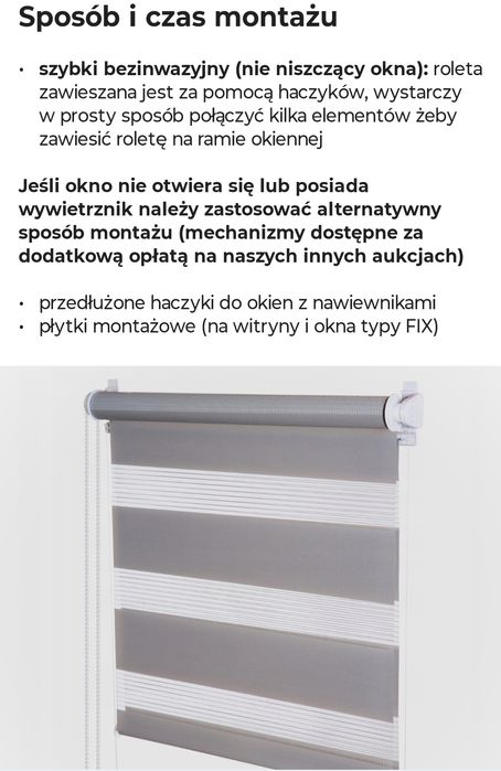 Rolety 65x120 dzień  noc (2letnie)