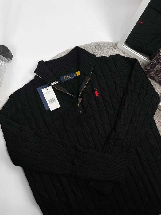 Светр POLO RALPH LAUREN чоловічий синій/чорний. Дуже якісно зроблений