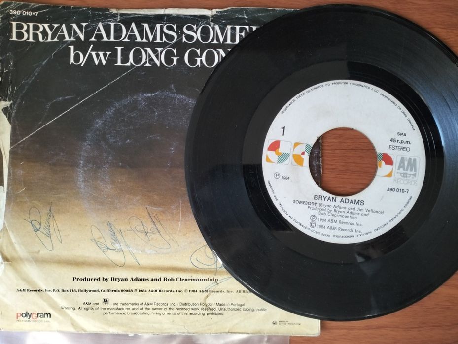 Disco de vinil single Bryan Adams
