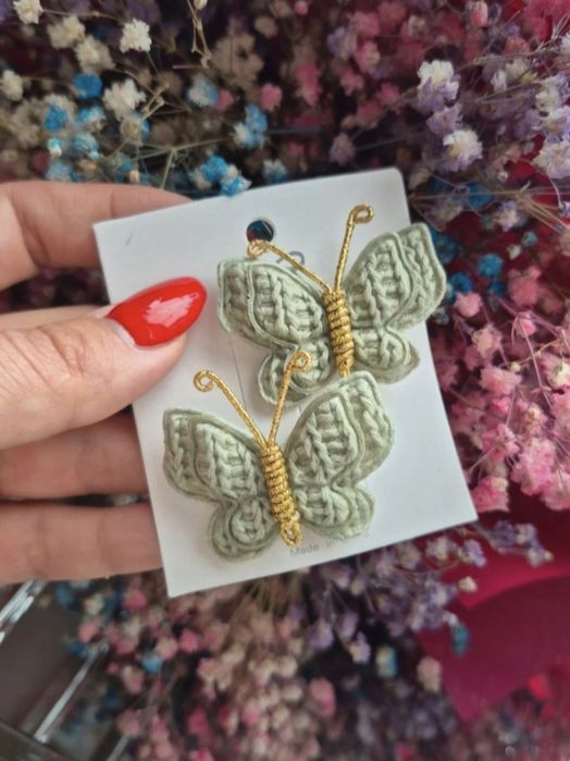 Spinki do włosów zieleń