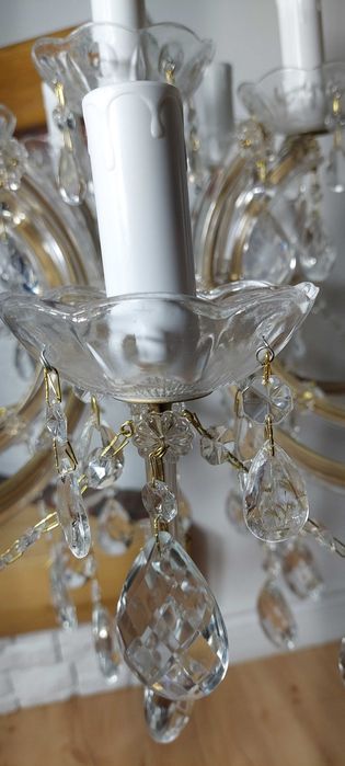 OKAZJA  Nowy  duży   kryształowy żyrandol  glamour  bardzo tanio