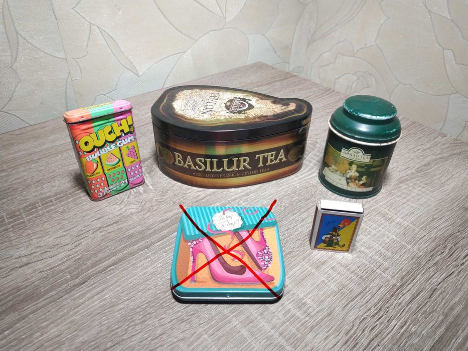 коробка упаковка металлическая жестяная разные