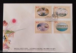 FDC - envelope do 1. dia - Macau visto por Lio Man Cheong - Macau-1995
