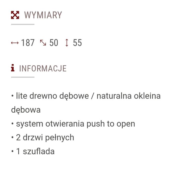 Szafka RTV oraz stolik-ława Mebin sempre