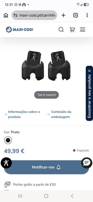 Adaptadores cadeira auto maxi-cosi