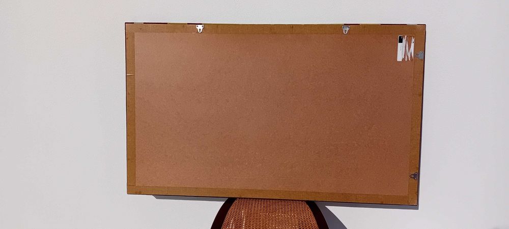 Painel forrado a tecido de seda 125 x 75 cms!