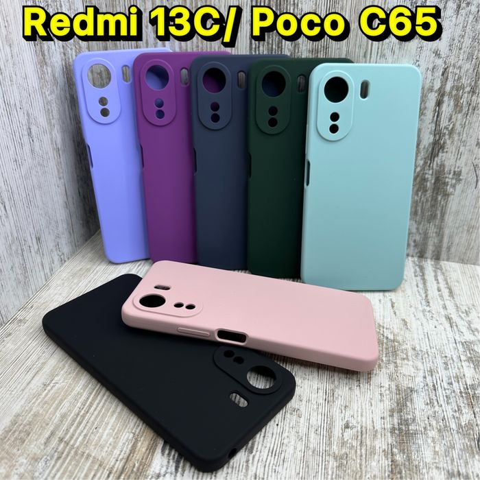 Не пачкаются‼️ Чехол мягкий Silicone Case на Xiaomi Redmi 13C/ Poco C65 Чохол