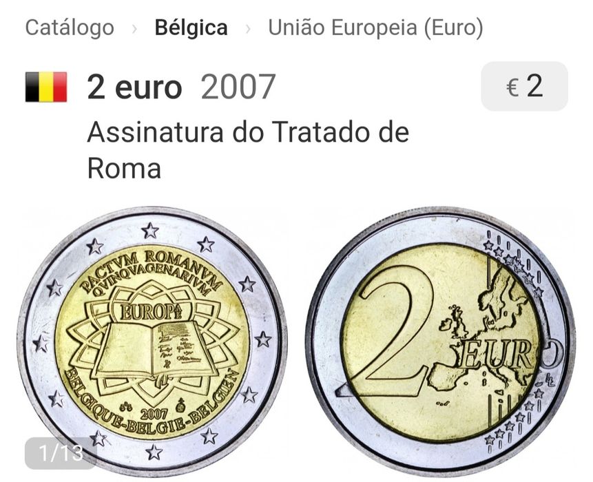 Moeda 2€, Bélgica 2007