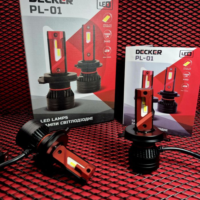 Лед лампи Decker Pl 01 H15 H7 H1 H11 H4 H13 45 W 10000Lm