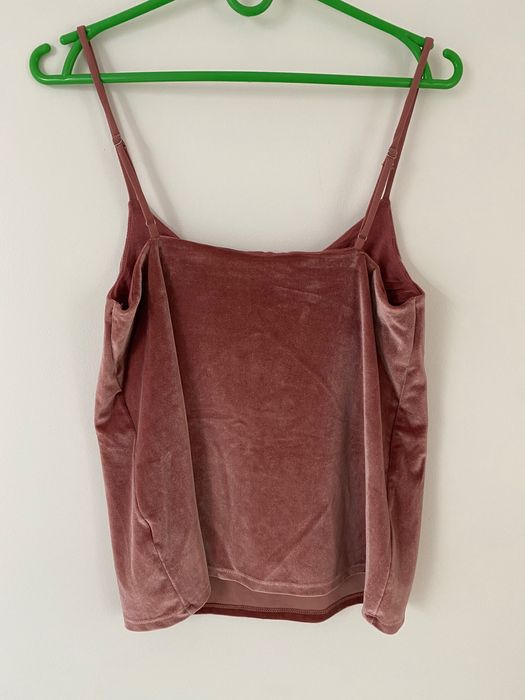 Bluzka na ramiączkach welurowa