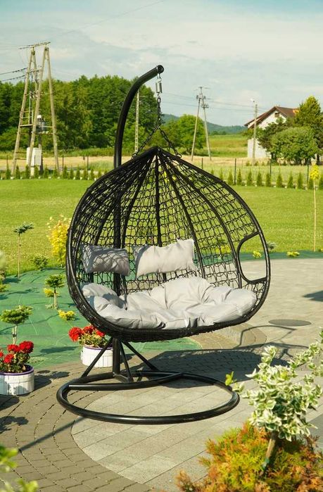 Eldar fotel wiszący 2- osobowy kokon czarny