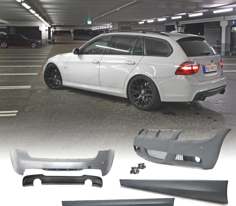 KIT CARROÇARIA BMW E91 TOURING LCI 08-12 LOOK 135i PDC SRA