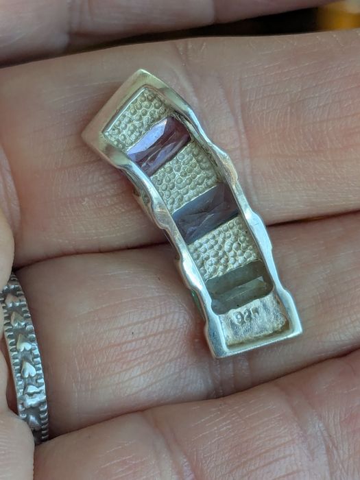 Zawieszka naszyjnik Kruk artdeco srebro