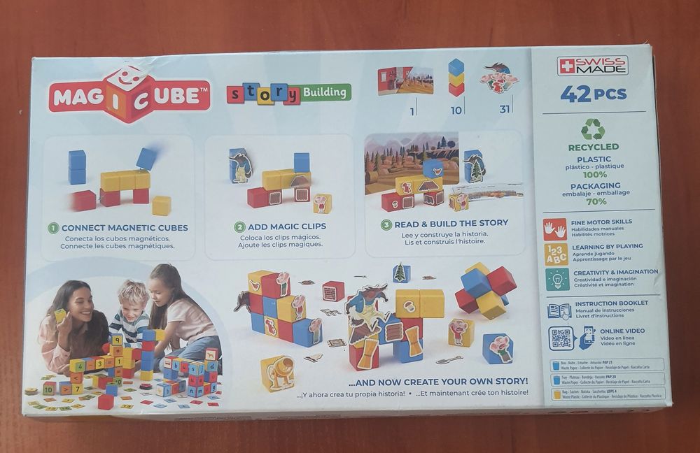 Klocki magnetyczne GEOMAG Magicube - 3 małe świnki