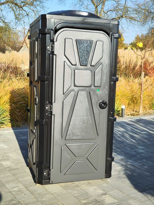 Toaleta przenośna ogrodowa na budowę na działkę do sadu budowlana