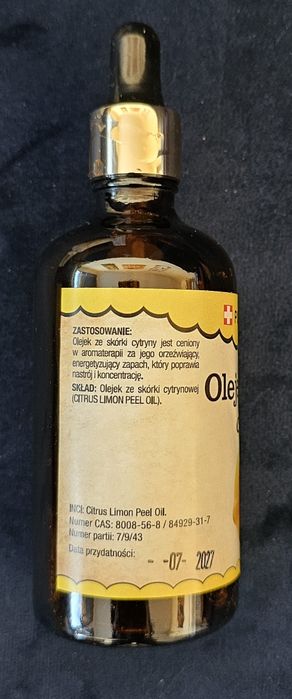Olejek eteryczny cytrynowy bez dodatków 100ml