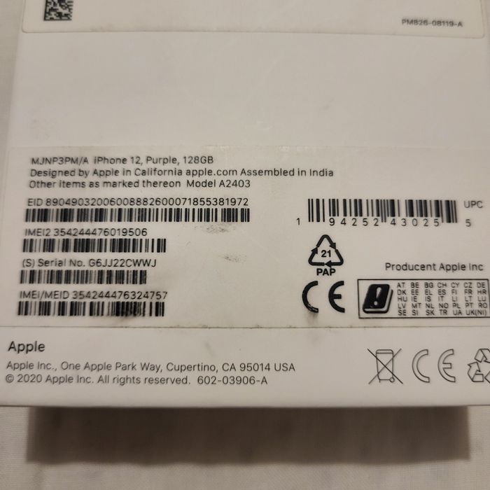 iPhone 12 128GB purple - odbiór własny