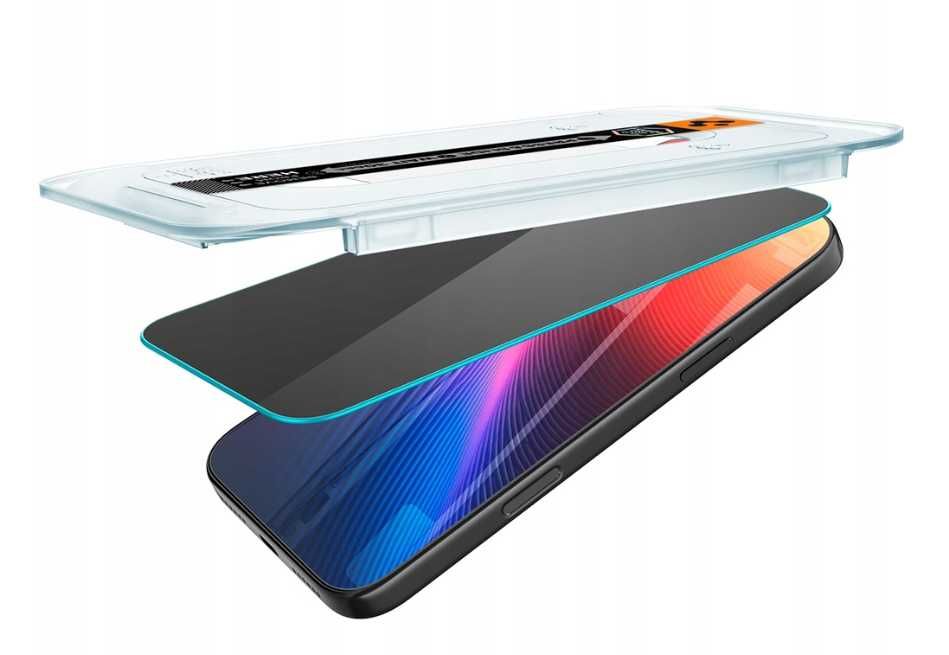 Szkło prywatyzujące do iPhone 17 Pro Max, Spigen Privacy 2P z aplikatorem
