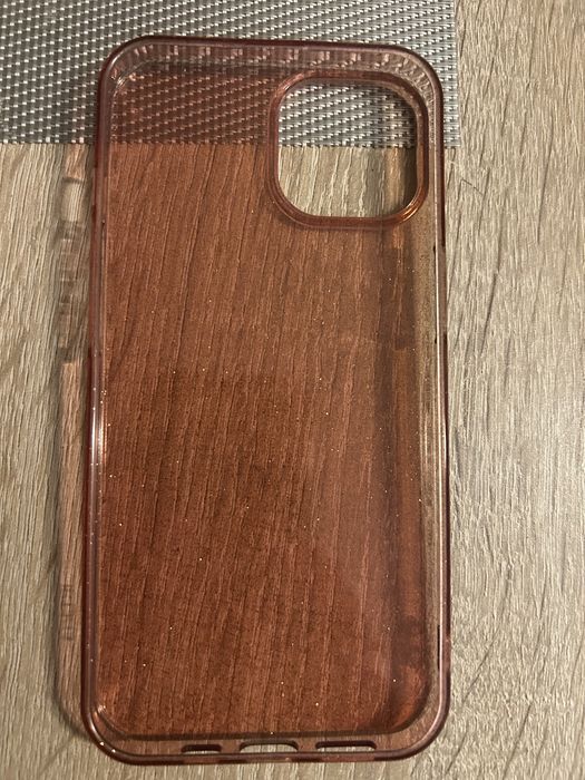 Etui przezroczyste brokatowe silikonowe różowe Iphone 14