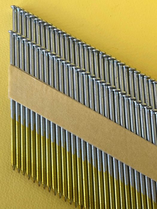 Цвях для нейлера 50/65/75/90 мм кут нахилу 21 °, 34° пластик/папір