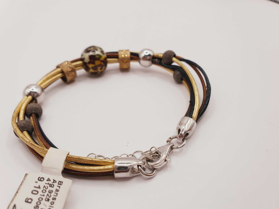 Wyjątkowa Srebrna bransoletka, złocona .925