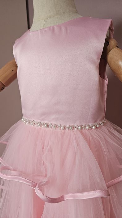 Дитяча святкова пишна фатинова рожева сукня Барбі 110 116 122 128