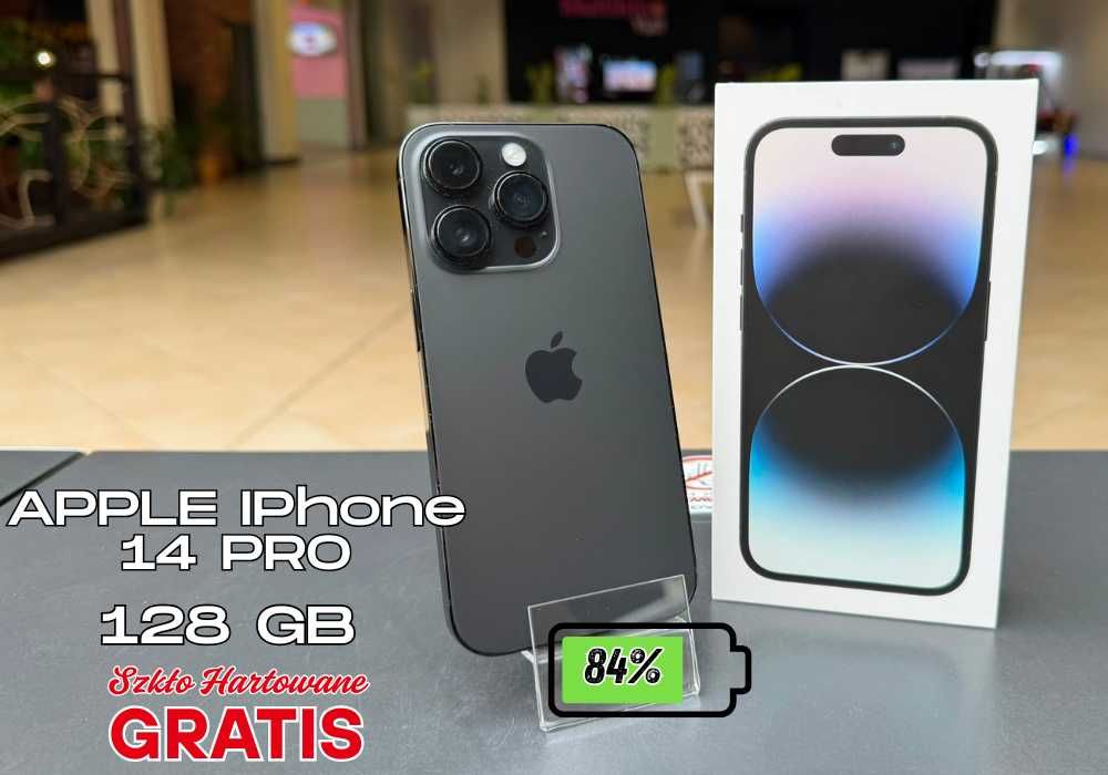 Apple iPhone 14 PRO | 128 GB | Kondycja baterii 84% | szkło GRATIS !