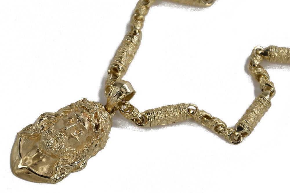 Złota zawieszka 14k 585 Jezus z łańcuchem pj001yL&cc057y Katowice